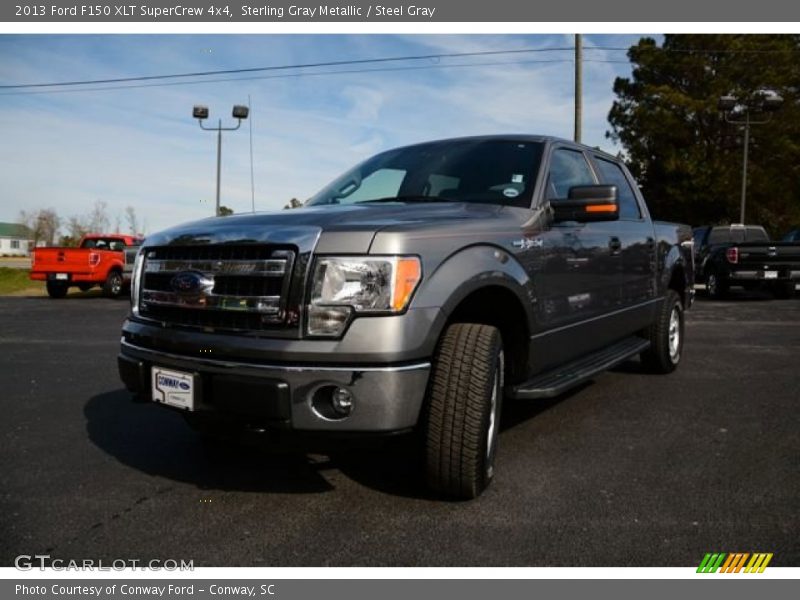 Sterling Gray Metallic / Steel Gray 2013 Ford F150 XLT SuperCrew 4x4