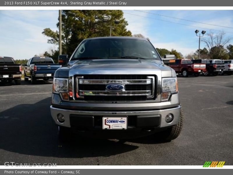 Sterling Gray Metallic / Steel Gray 2013 Ford F150 XLT SuperCrew 4x4