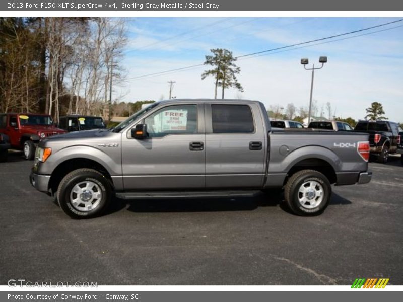 Sterling Gray Metallic / Steel Gray 2013 Ford F150 XLT SuperCrew 4x4