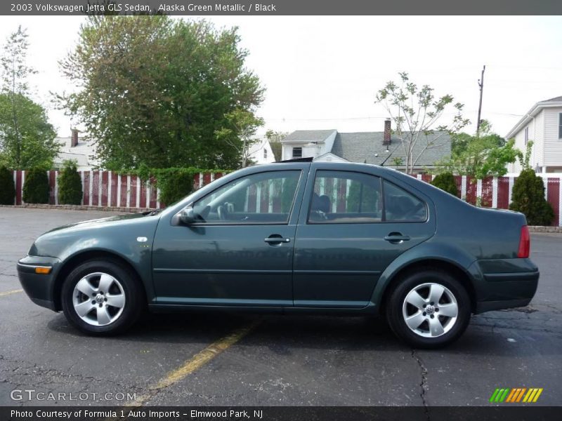 Alaska Green Metallic / Black 2003 Volkswagen Jetta GLS Sedan