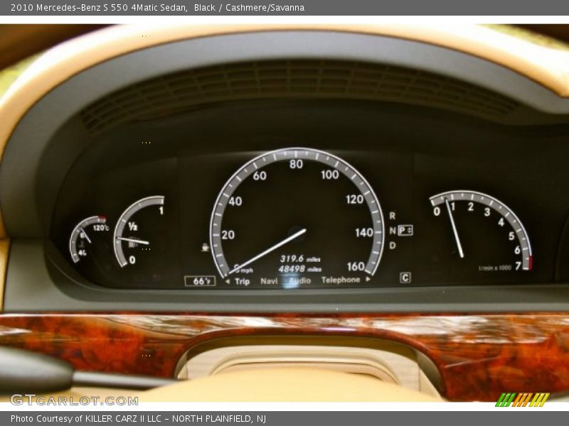 Black / Cashmere/Savanna 2010 Mercedes-Benz S 550 4Matic Sedan