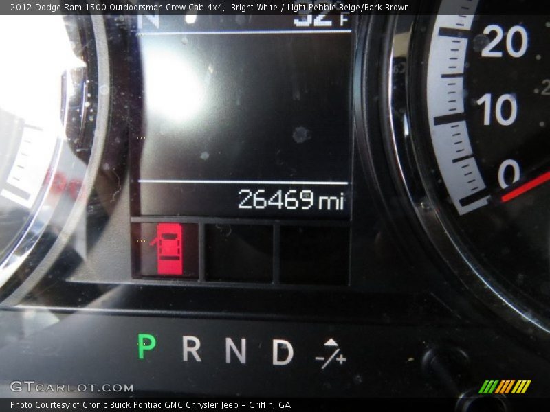 Bright White / Light Pebble Beige/Bark Brown 2012 Dodge Ram 1500 Outdoorsman Crew Cab 4x4