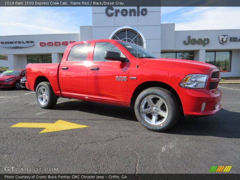 Flame Red / Black/Diesel Gray 2014 Ram 1500 Express Crew Cab