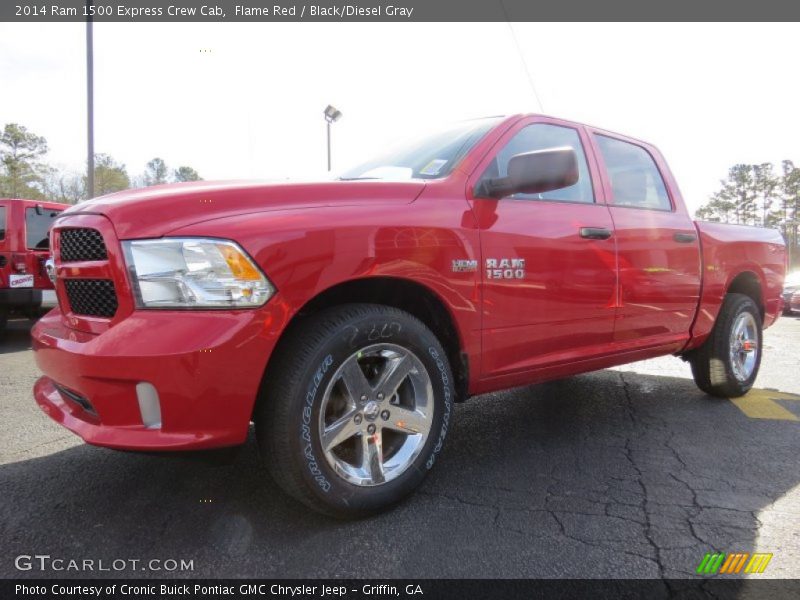 Flame Red / Black/Diesel Gray 2014 Ram 1500 Express Crew Cab