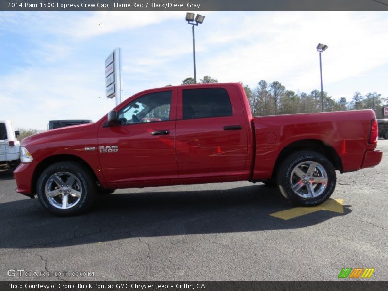 Flame Red / Black/Diesel Gray 2014 Ram 1500 Express Crew Cab