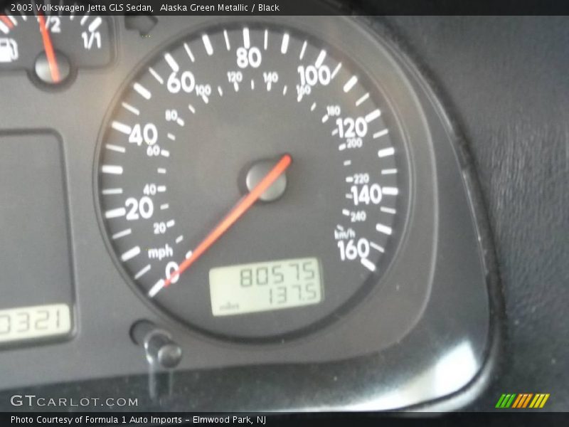 Alaska Green Metallic / Black 2003 Volkswagen Jetta GLS Sedan