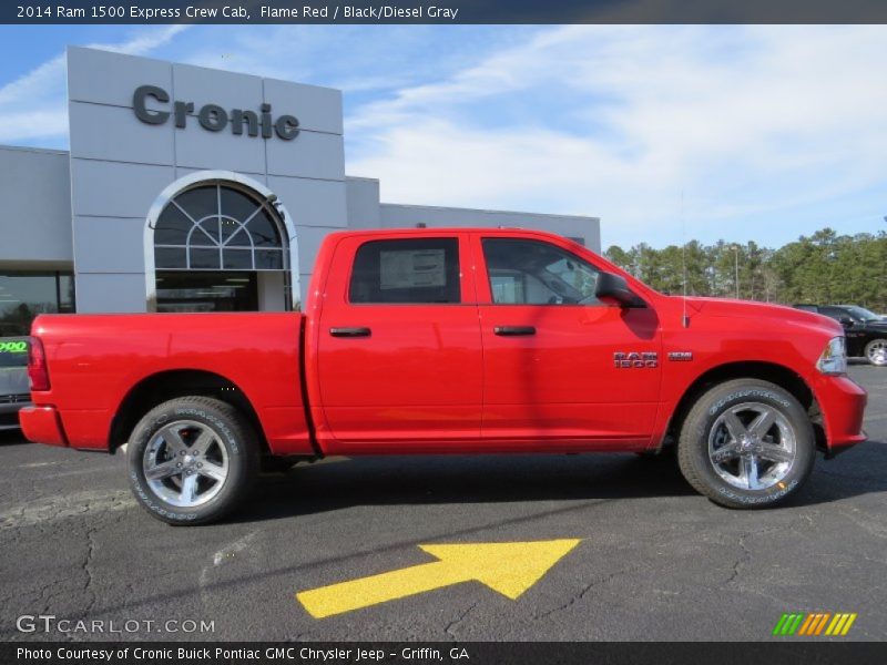 Flame Red / Black/Diesel Gray 2014 Ram 1500 Express Crew Cab