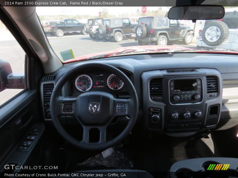 Flame Red / Black/Diesel Gray 2014 Ram 1500 Express Crew Cab