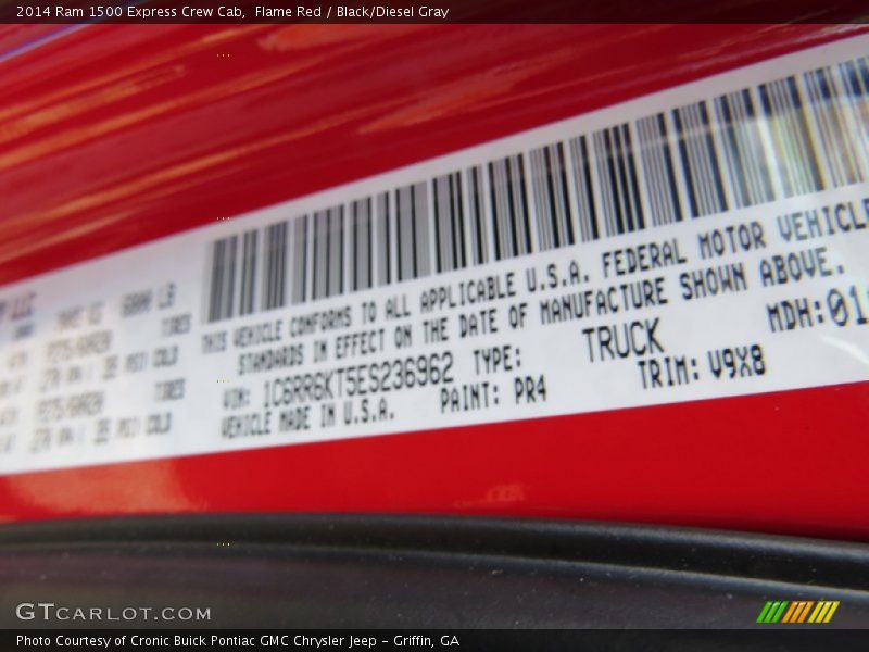 Flame Red / Black/Diesel Gray 2014 Ram 1500 Express Crew Cab