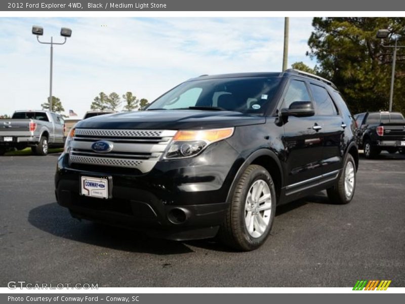 Black / Medium Light Stone 2012 Ford Explorer 4WD