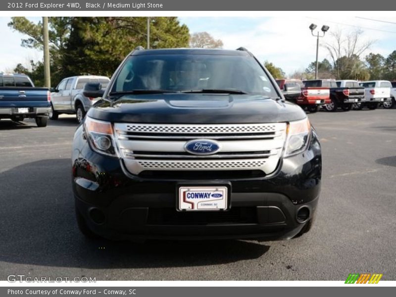 Black / Medium Light Stone 2012 Ford Explorer 4WD