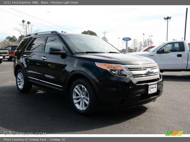 Black / Medium Light Stone 2012 Ford Explorer 4WD
