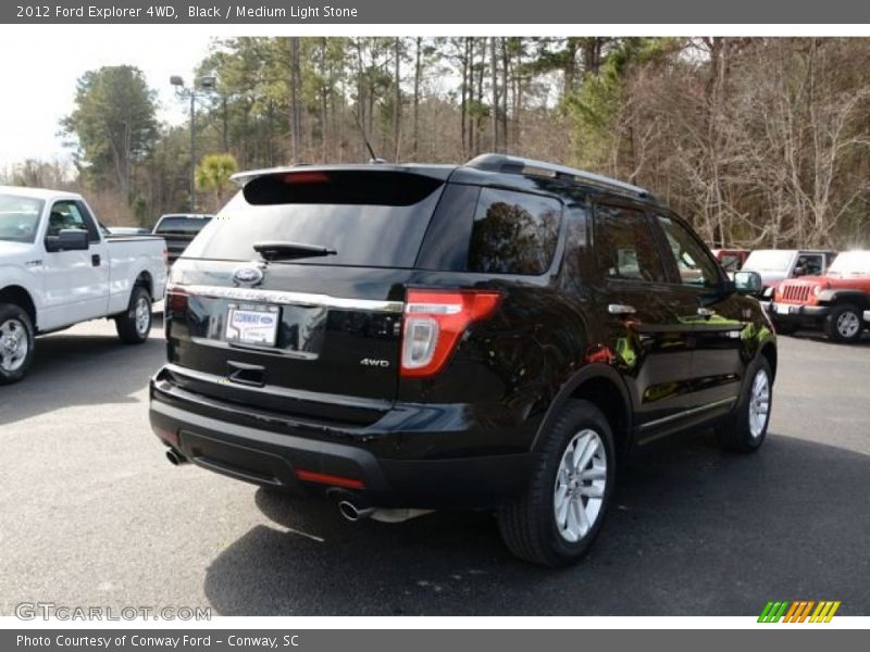 Black / Medium Light Stone 2012 Ford Explorer 4WD