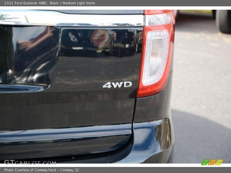 Black / Medium Light Stone 2012 Ford Explorer 4WD