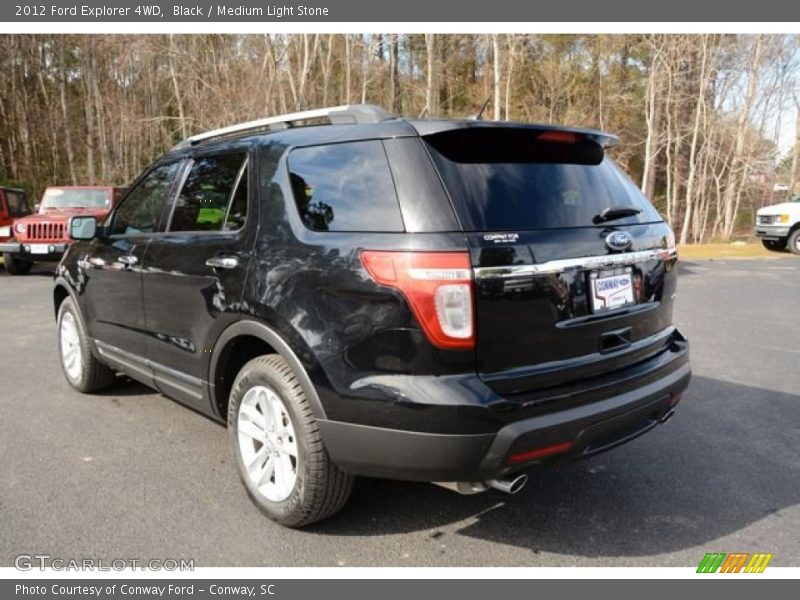 Black / Medium Light Stone 2012 Ford Explorer 4WD