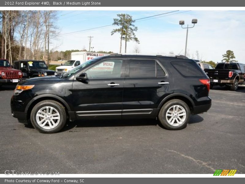 Black / Medium Light Stone 2012 Ford Explorer 4WD