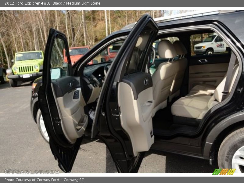 Black / Medium Light Stone 2012 Ford Explorer 4WD