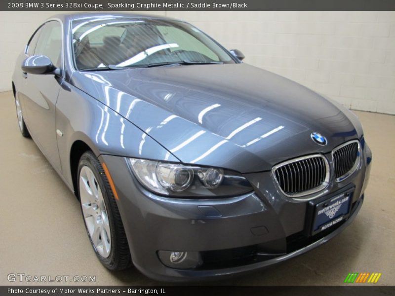 Sparkling Graphite Metallic / Saddle Brown/Black 2008 BMW 3 Series 328xi Coupe
