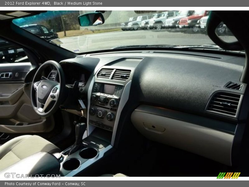 Black / Medium Light Stone 2012 Ford Explorer 4WD