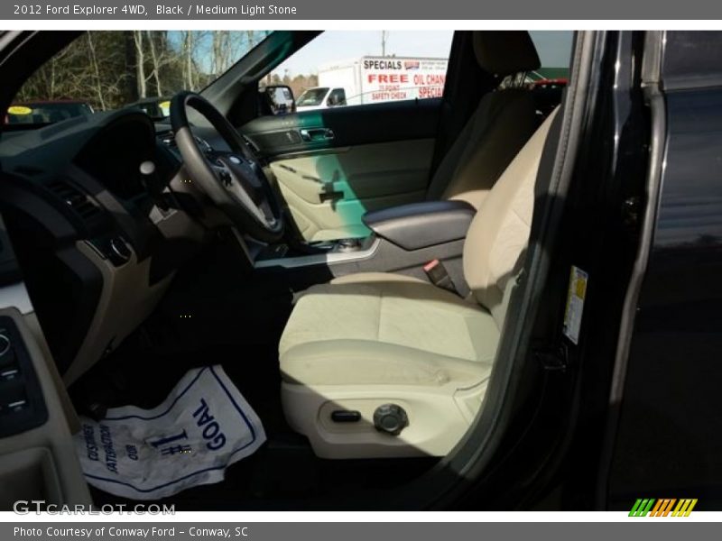 Black / Medium Light Stone 2012 Ford Explorer 4WD