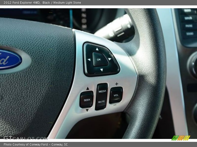 Black / Medium Light Stone 2012 Ford Explorer 4WD