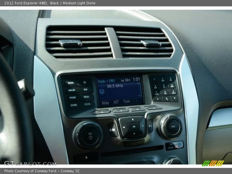 Black / Medium Light Stone 2012 Ford Explorer 4WD