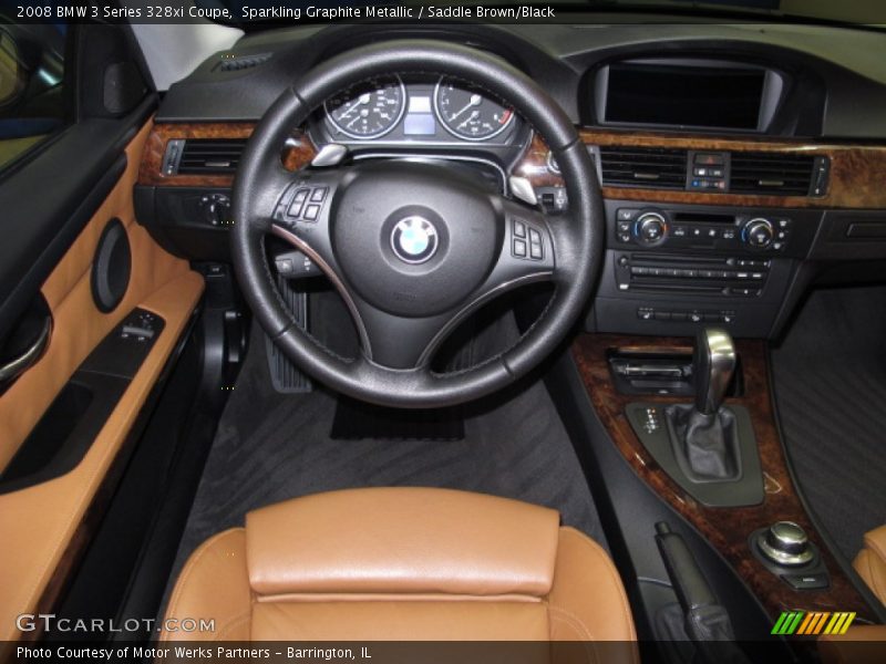 Sparkling Graphite Metallic / Saddle Brown/Black 2008 BMW 3 Series 328xi Coupe