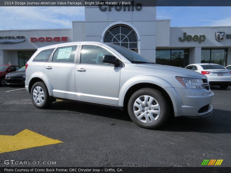 Bright Silver Metallic / Black 2014 Dodge Journey Amercian Value Package