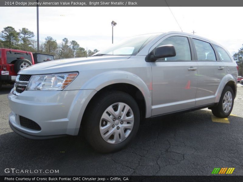 Bright Silver Metallic / Black 2014 Dodge Journey Amercian Value Package