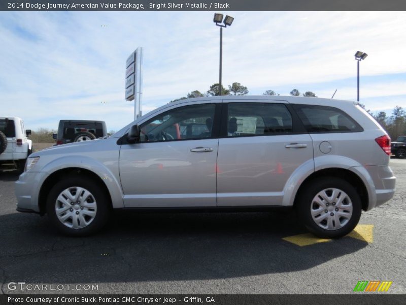 Bright Silver Metallic / Black 2014 Dodge Journey Amercian Value Package