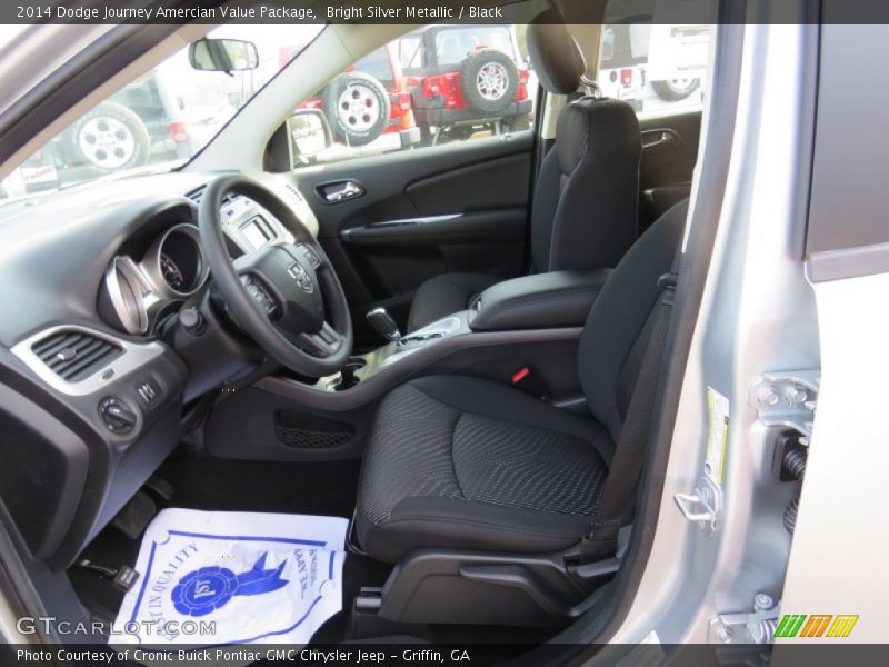 Bright Silver Metallic / Black 2014 Dodge Journey Amercian Value Package