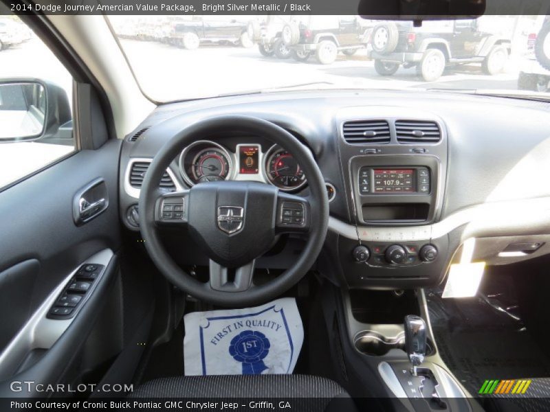 Bright Silver Metallic / Black 2014 Dodge Journey Amercian Value Package