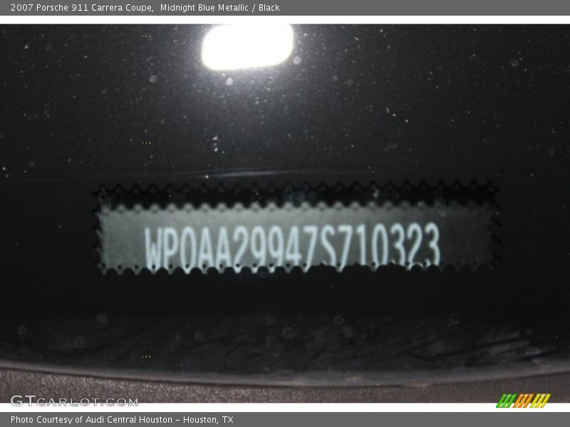 Midnight Blue Metallic / Black 2007 Porsche 911 Carrera Coupe
