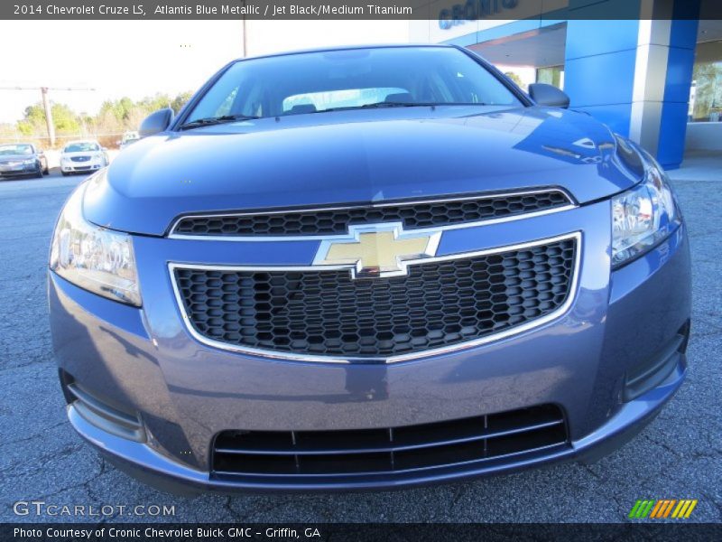 Atlantis Blue Metallic / Jet Black/Medium Titanium 2014 Chevrolet Cruze LS
