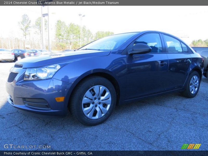 Atlantis Blue Metallic / Jet Black/Medium Titanium 2014 Chevrolet Cruze LS