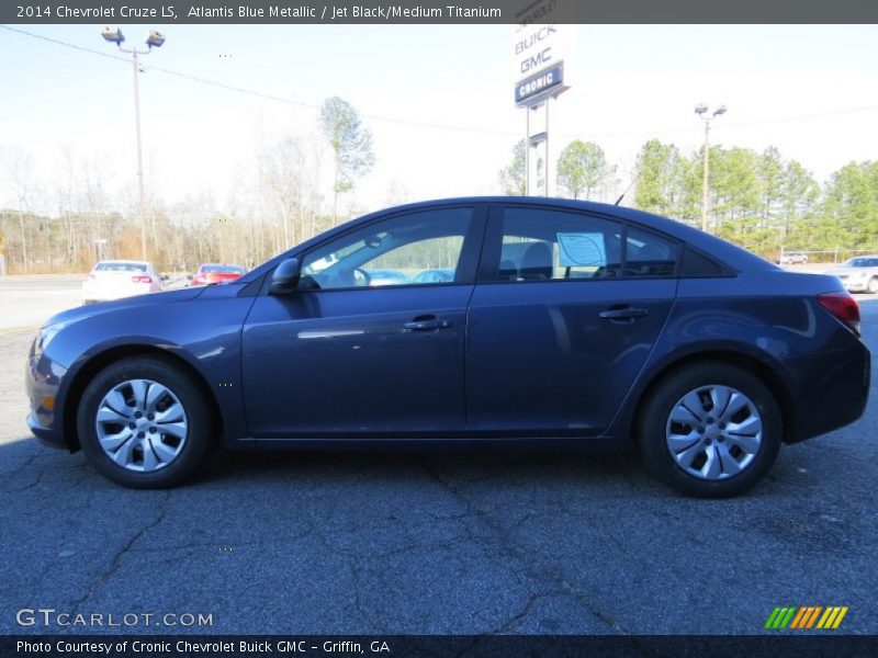 Atlantis Blue Metallic / Jet Black/Medium Titanium 2014 Chevrolet Cruze LS