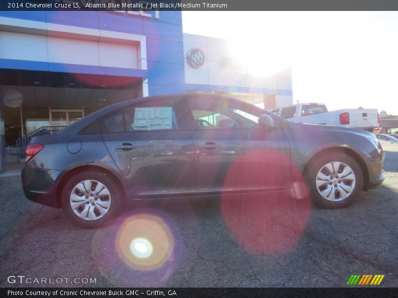 Atlantis Blue Metallic / Jet Black/Medium Titanium 2014 Chevrolet Cruze LS