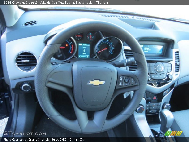 Atlantis Blue Metallic / Jet Black/Medium Titanium 2014 Chevrolet Cruze LS