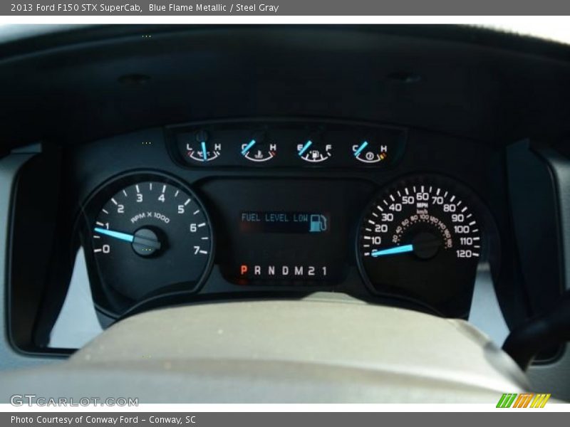 Blue Flame Metallic / Steel Gray 2013 Ford F150 STX SuperCab