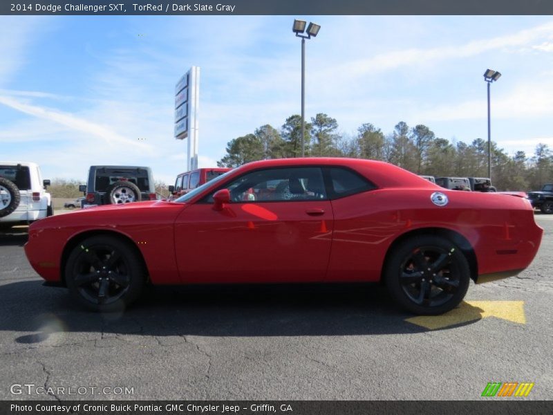 TorRed / Dark Slate Gray 2014 Dodge Challenger SXT