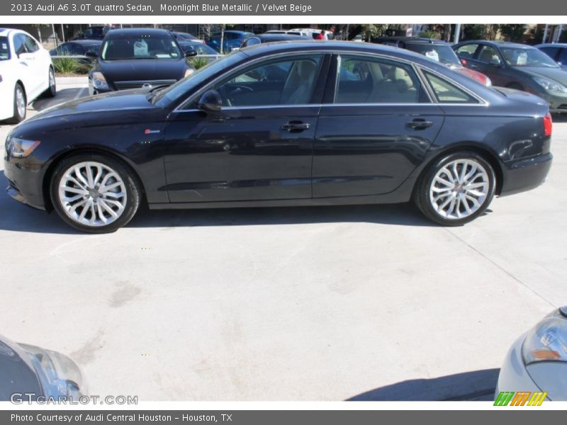 Moonlight Blue Metallic / Velvet Beige 2013 Audi A6 3.0T quattro Sedan