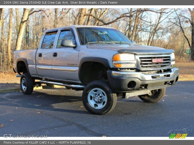 Silver Birch Metallic / Dark Pewter 2004 GMC Sierra 2500HD SLE Crew Cab 4x4