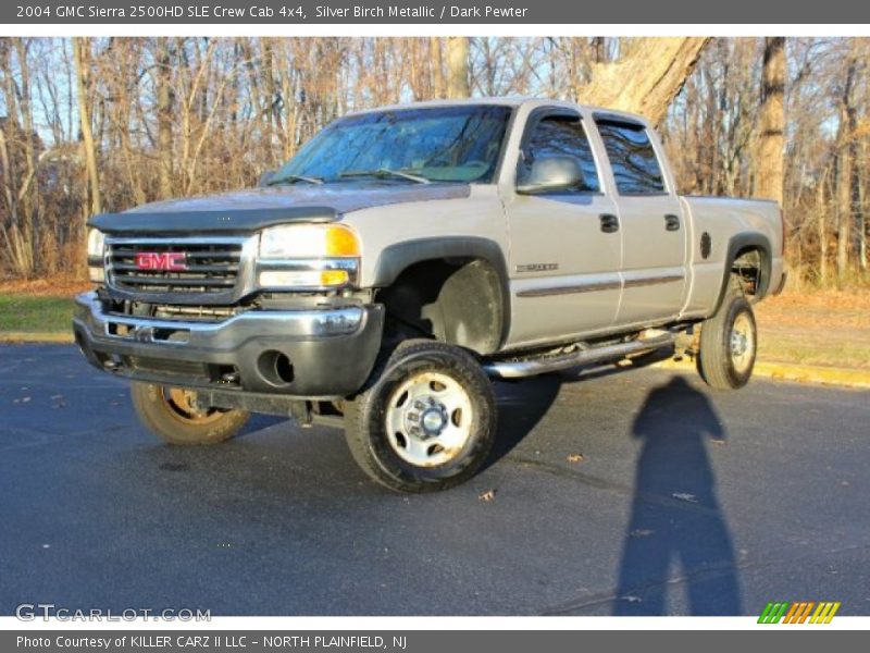 Silver Birch Metallic / Dark Pewter 2004 GMC Sierra 2500HD SLE Crew Cab 4x4