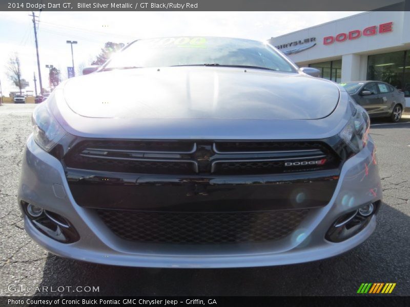 Billet Silver Metallic / GT Black/Ruby Red 2014 Dodge Dart GT