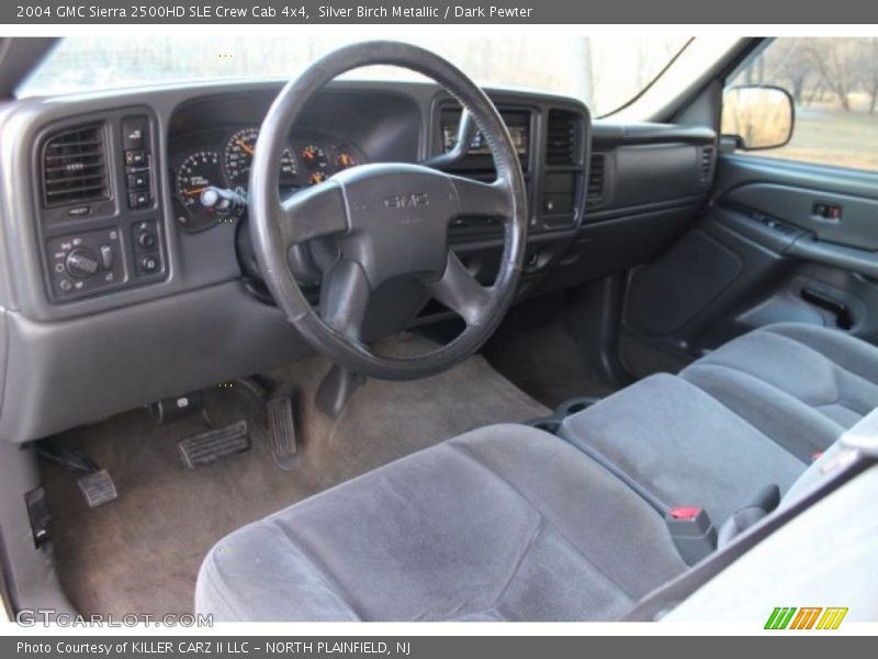 Silver Birch Metallic / Dark Pewter 2004 GMC Sierra 2500HD SLE Crew Cab 4x4