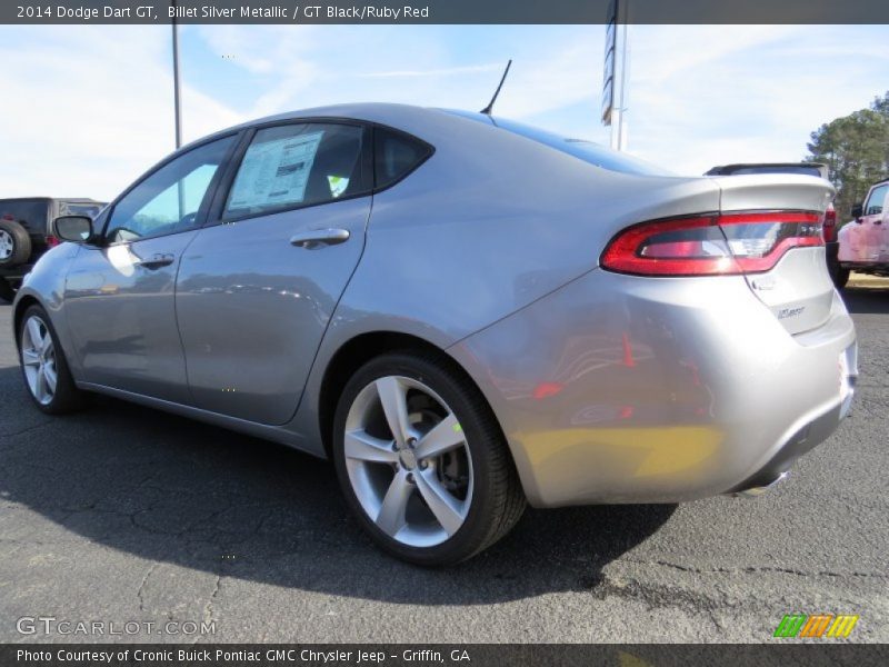 Billet Silver Metallic / GT Black/Ruby Red 2014 Dodge Dart GT