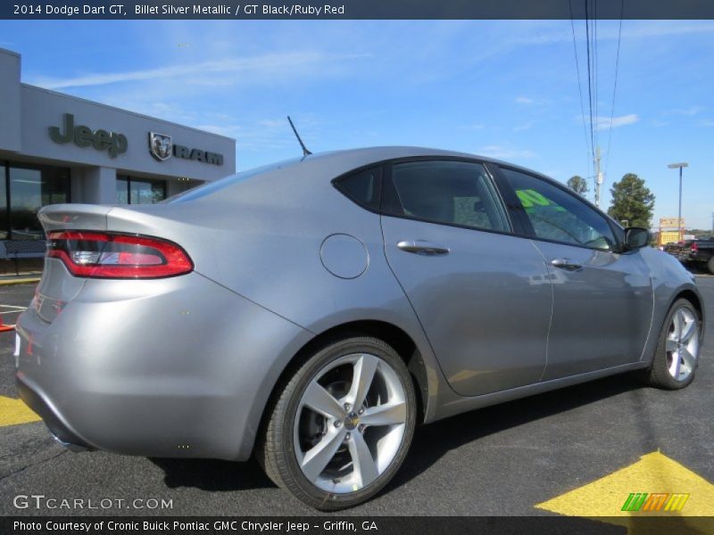 Billet Silver Metallic / GT Black/Ruby Red 2014 Dodge Dart GT