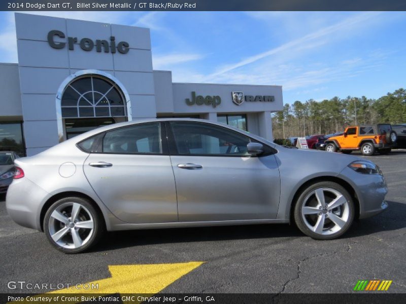 Billet Silver Metallic / GT Black/Ruby Red 2014 Dodge Dart GT