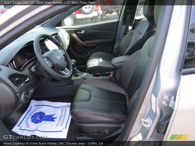 Billet Silver Metallic / GT Black/Ruby Red 2014 Dodge Dart GT
