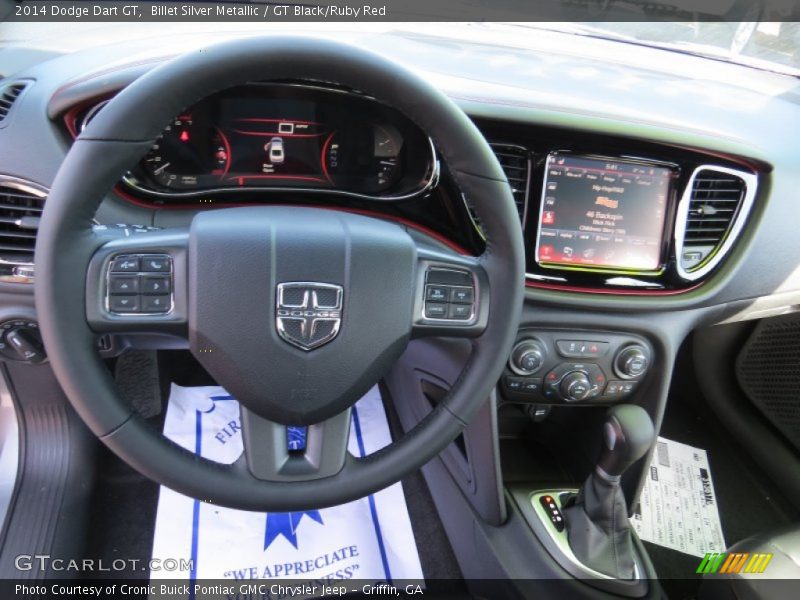Billet Silver Metallic / GT Black/Ruby Red 2014 Dodge Dart GT